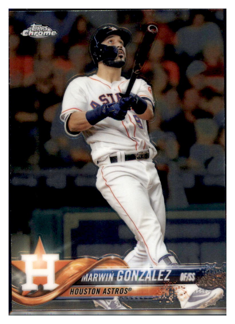 2018 Topps Chrome Marwin Gonzalez Houston Astros #38 Baseball card M32P1 simple Xclusive Collectibles