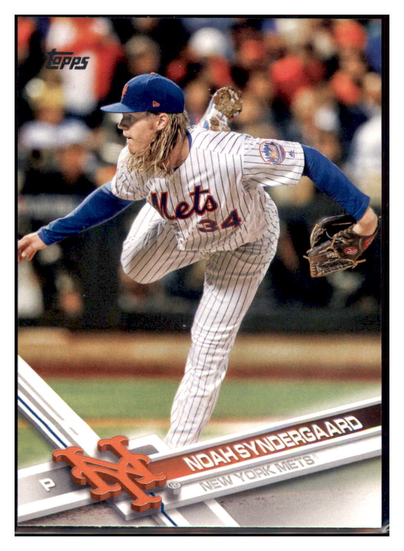 2017 Topps Noah Syndergaard New York Mets #555a Baseball card M32P1 simple Xclusive Collectibles