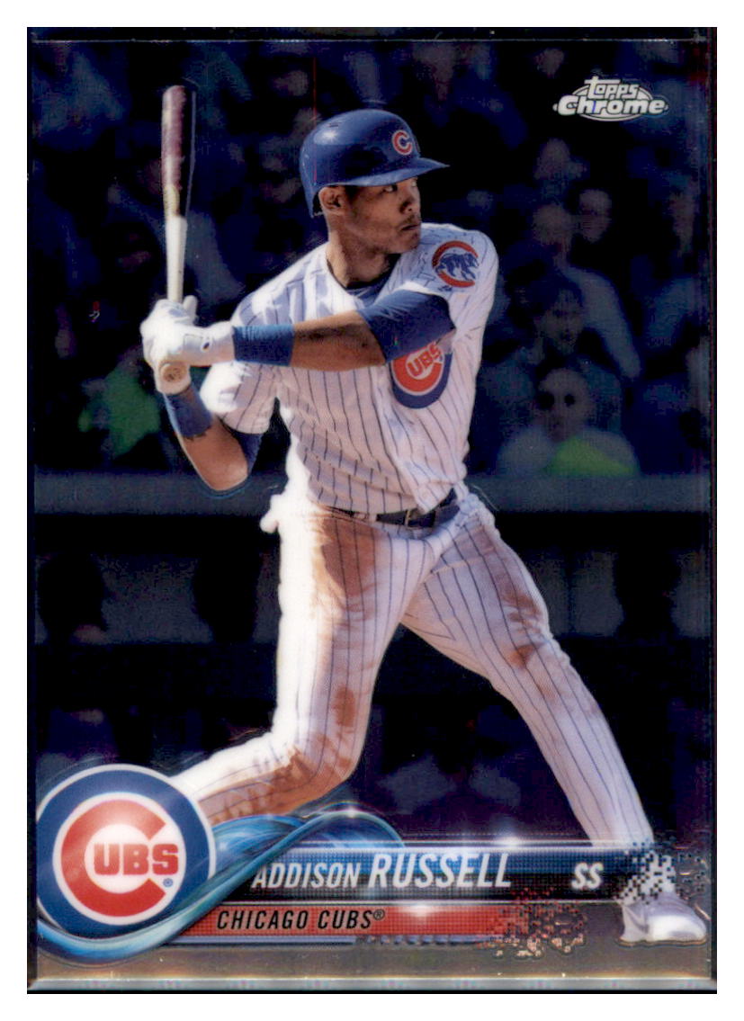 2018 Topps Chrome Addison Russell Chicago Cubs #86 Baseball card M32P1 simple Xclusive Collectibles