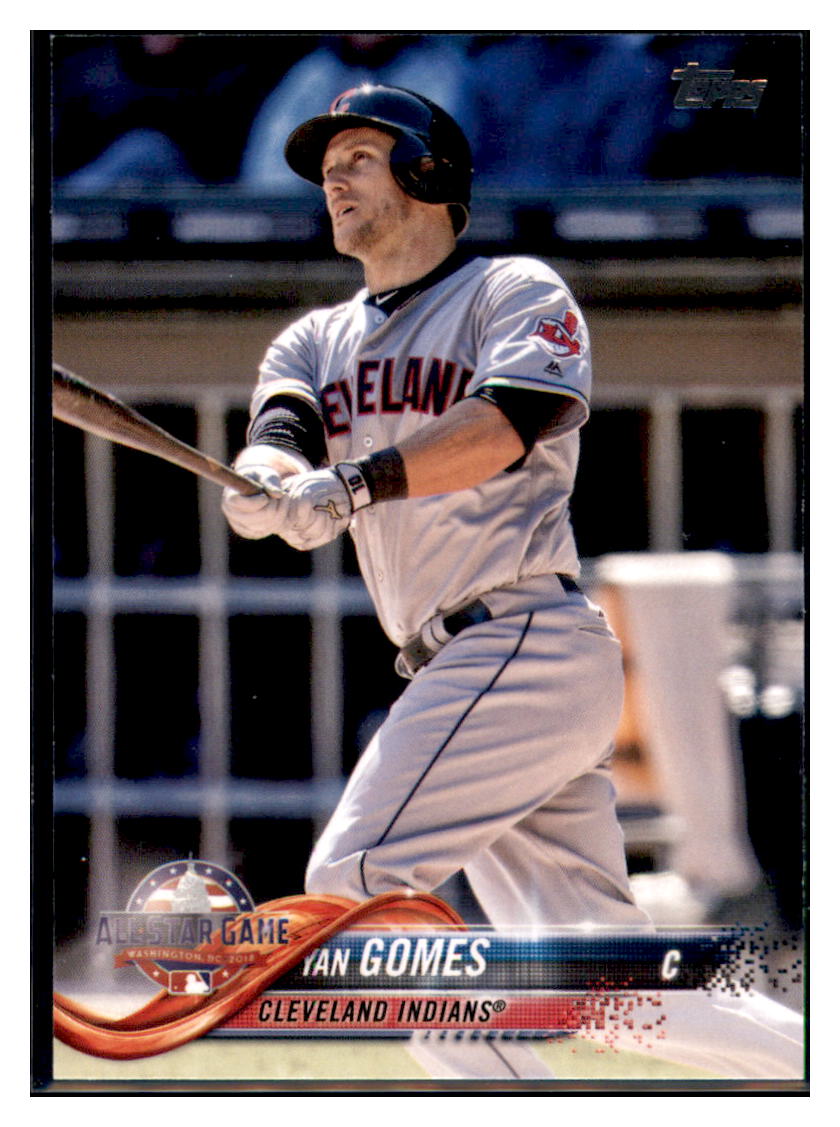 2018 Topps Update Yan Gomes Cleveland Indians #US278 Baseball card M32P1 simple Xclusive Collectibles