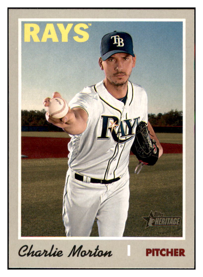 2019 Topps Heritage Charlie Morton Tampa Bay Rays #502 Baseball card M32P1 simple Xclusive Collectibles