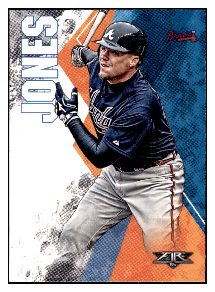 2019 Topps Fire Chipper Jones  Atlanta Braves #2 Baseball card   M32P1 simple Xclusive Collectibles
