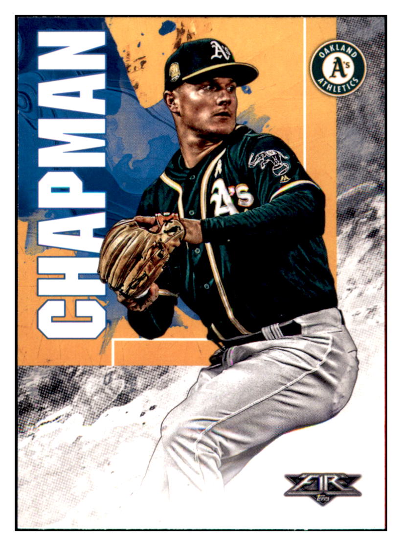 2019 Topps Fire Matt Chapman Oakland Athletics #67 Baseball card M32P1 simple Xclusive Collectibles