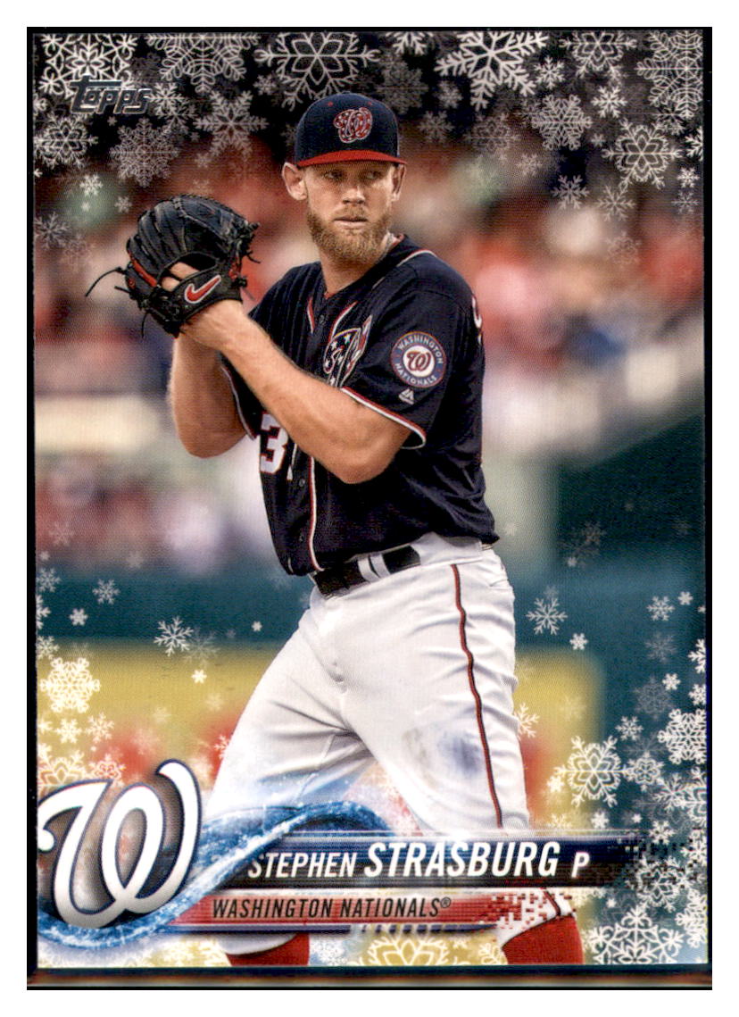 2018 Topps Holiday Stephen Strasburg Washington Nationals #HMW49 Baseball
card M32P1 simple Xclusive Collectibles