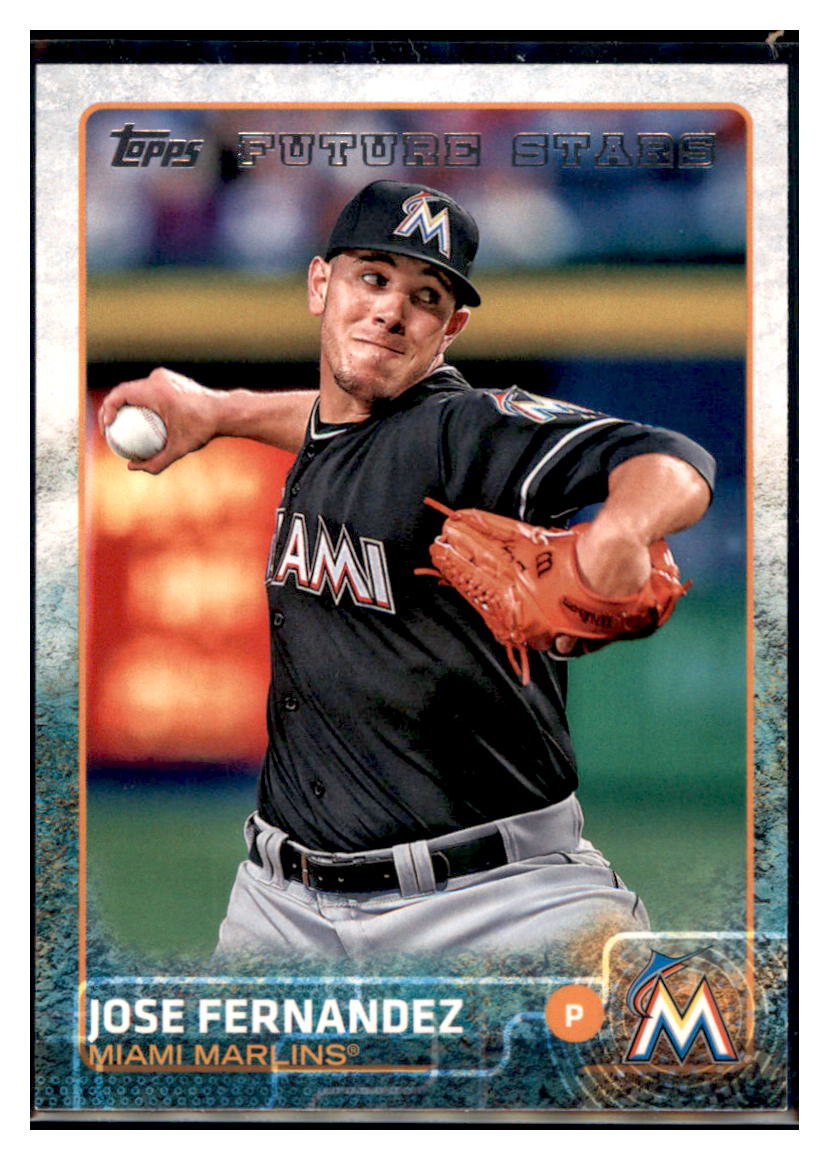 2015 Topps Jose Fernandez  Miami Marlins #603a Baseball card   M32P1 simple Xclusive Collectibles