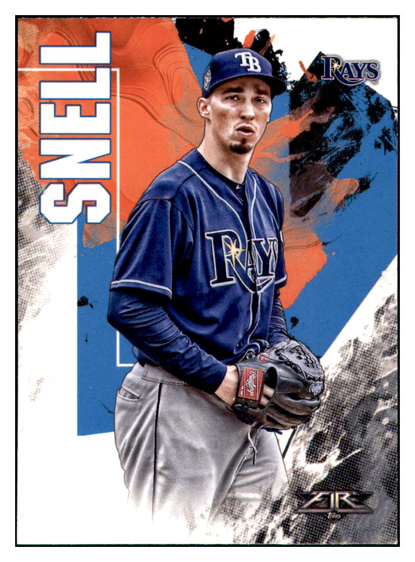 2019 Topps Fire Blake Snell Tampa Bay Rays #138 Baseball card M32P1 simple Xclusive Collectibles