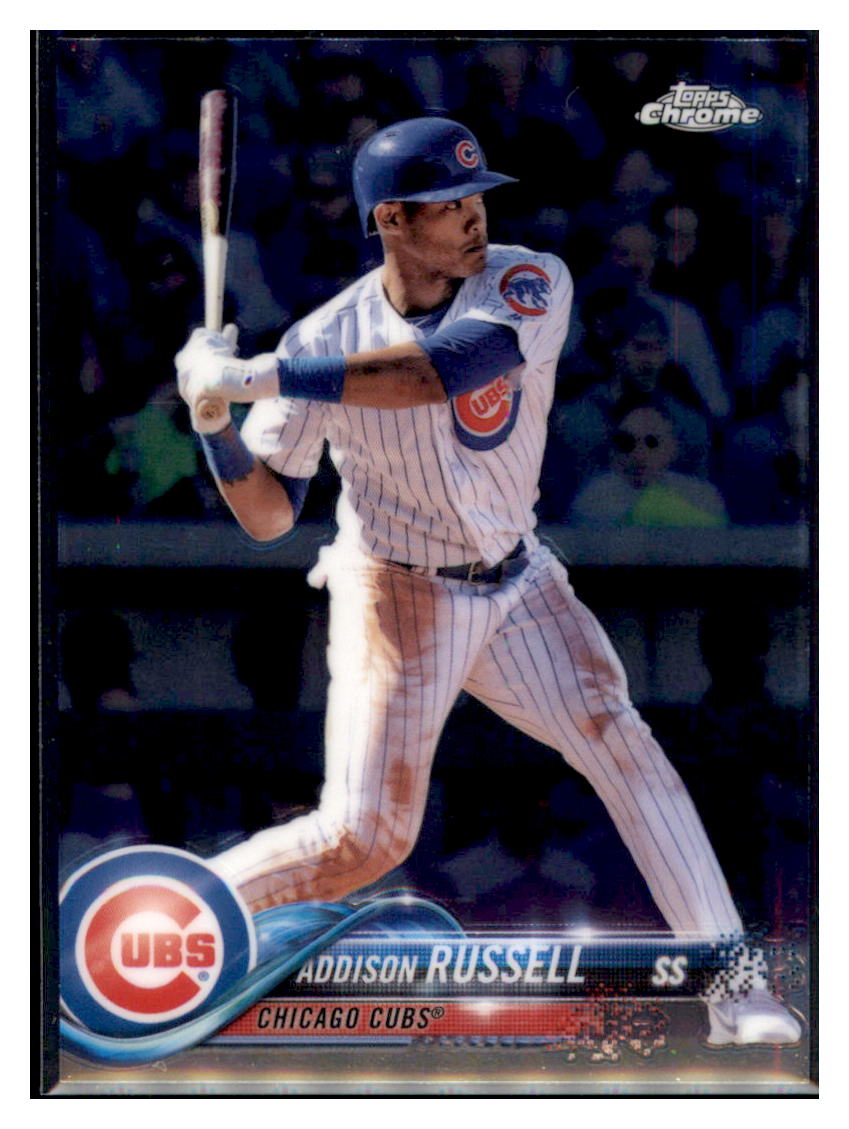 2018 Topps Chrome Addison Russell Chicago Cubs #86 Baseball card M32P1_1a simple Xclusive Collectibles