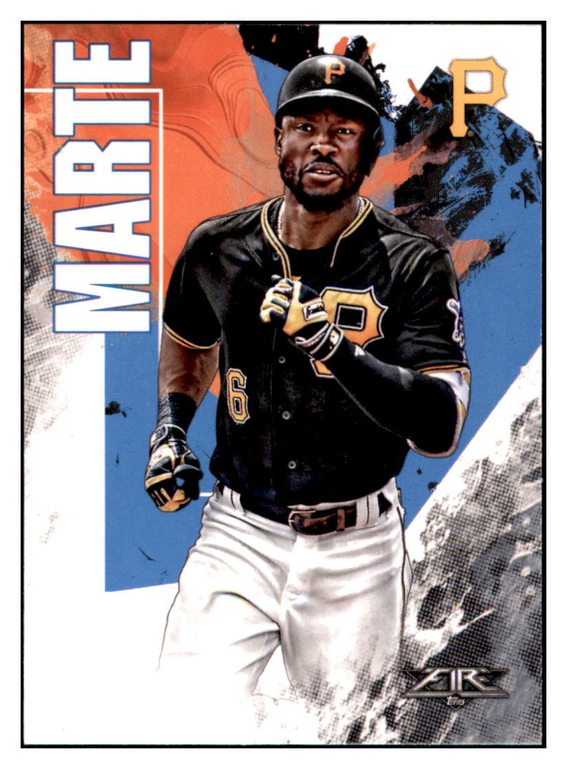 2019 Topps Fire Starling Marte  Pittsburgh Pirates #163 Baseball card   M32P1 simple Xclusive Collectibles