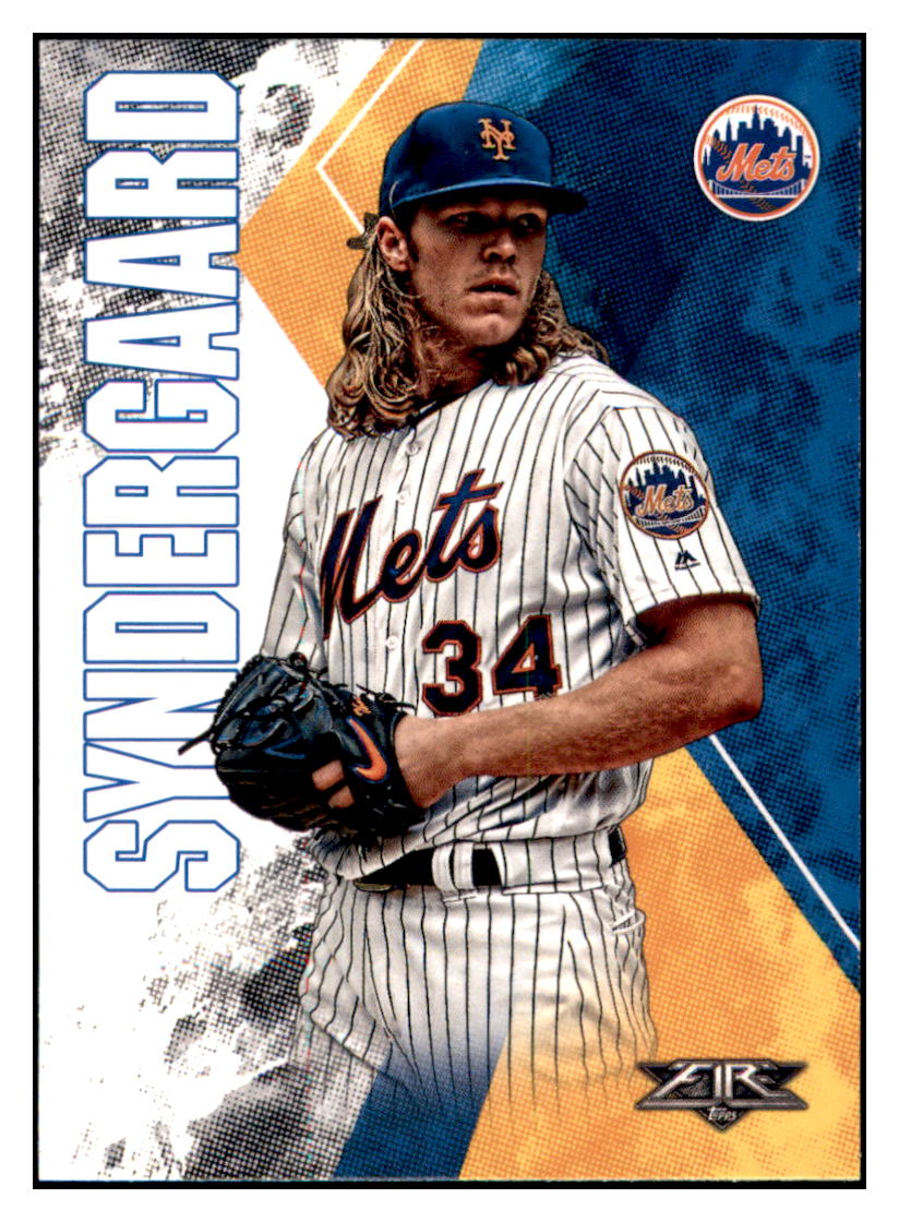2019 Topps Fire Noah Syndergaard New York Mets #114 Baseball card M32P1 simple Xclusive Collectibles