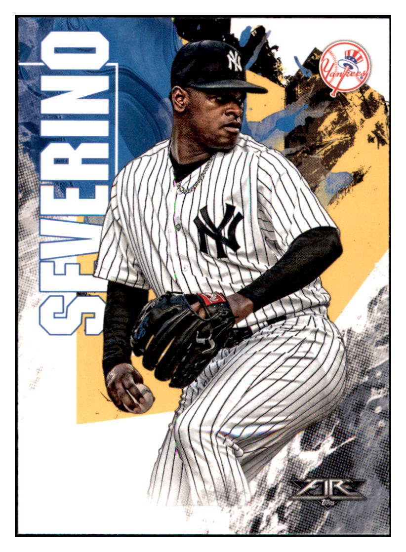 2019 Topps Fire Luis Severino New York Yankees #170 Baseball card M32P1 simple Xclusive Collectibles