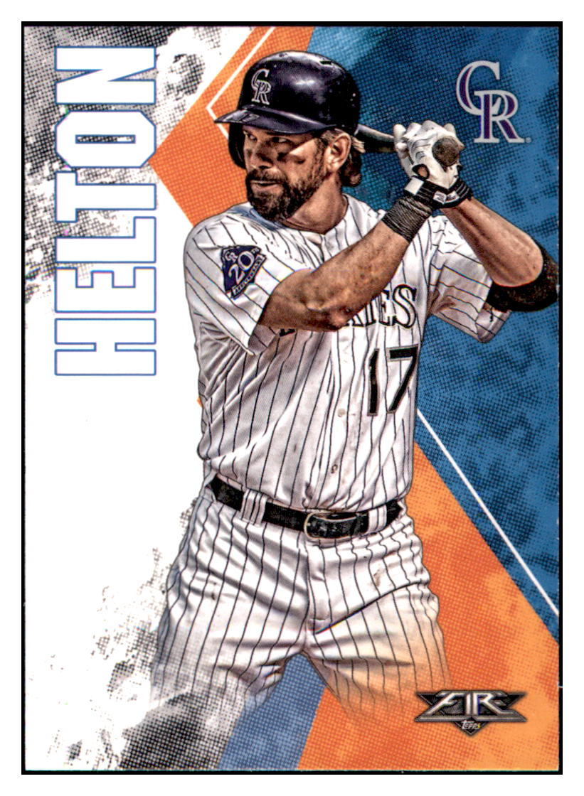 2019 Topps Fire Todd Helton Colorado Rockies #92 Baseball card M32P1 simple Xclusive Collectibles