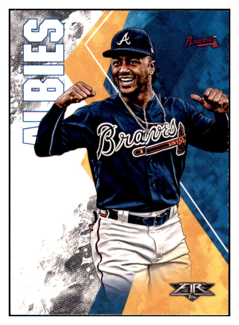 2019 Topps Fire Ozzie Albies  Atlanta Braves #17 Baseball card   M32P1 simple Xclusive Collectibles