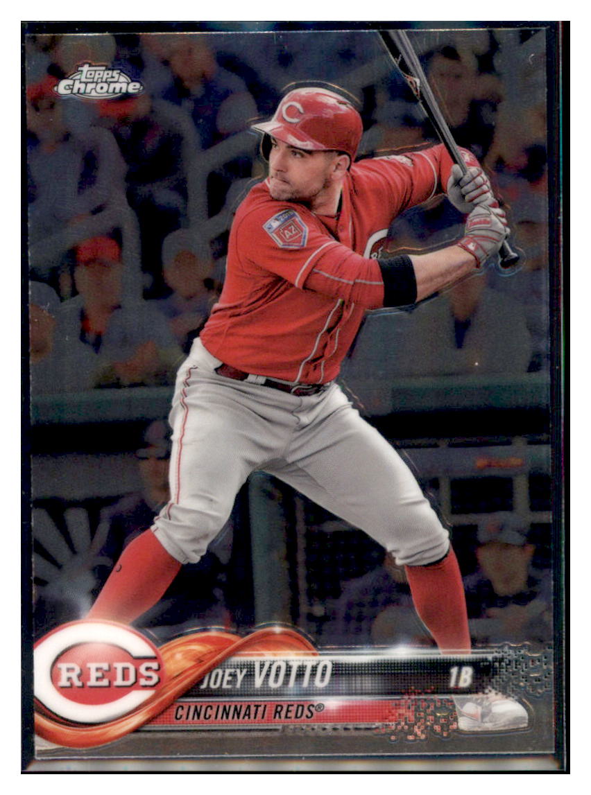 2018 Topps Chrome Joey Votto Cincinnati Reds #123 Baseball card M32P1 simple Xclusive Collectibles