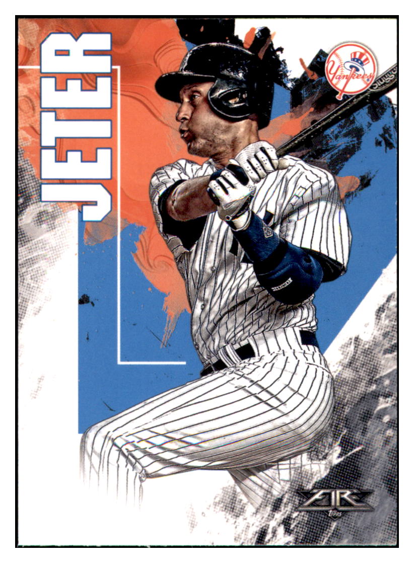 2019 Topps Fire Derek Jeter  New York Yankees #62 Baseball card   M32P1_1a simple Xclusive Collectibles