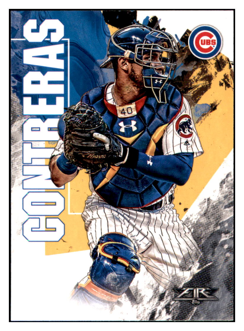 2019 Topps Fire Willson Contreras Chicago Cubs #10 Baseball card M32P1 simple Xclusive Collectibles