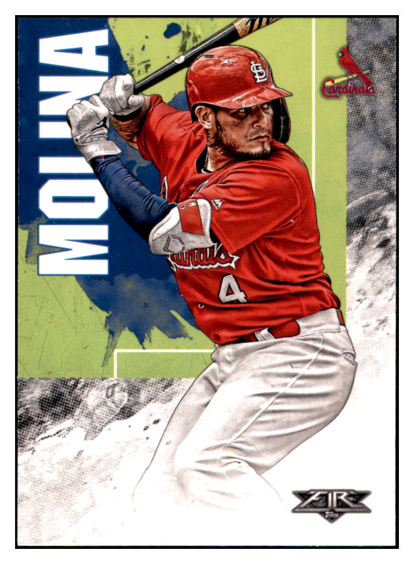 2019 Topps Fire Yadier Molina St. Louis Cardinals #22 Baseball card M32P1 simple Xclusive Collectibles