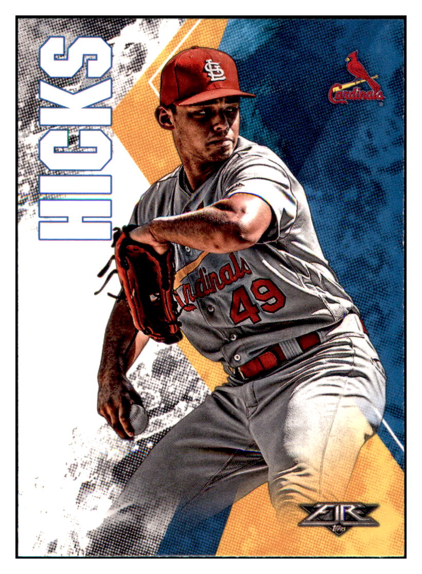 2019 Topps Fire Jordan Hicks St. Louis Cardinals #99 Baseball card M32P1 simple Xclusive Collectibles