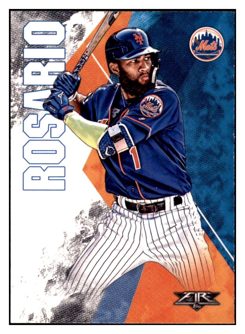 2019 Topps Fire Amed Rosario New York Mets #134 Baseball card M32P1 simple Xclusive Collectibles