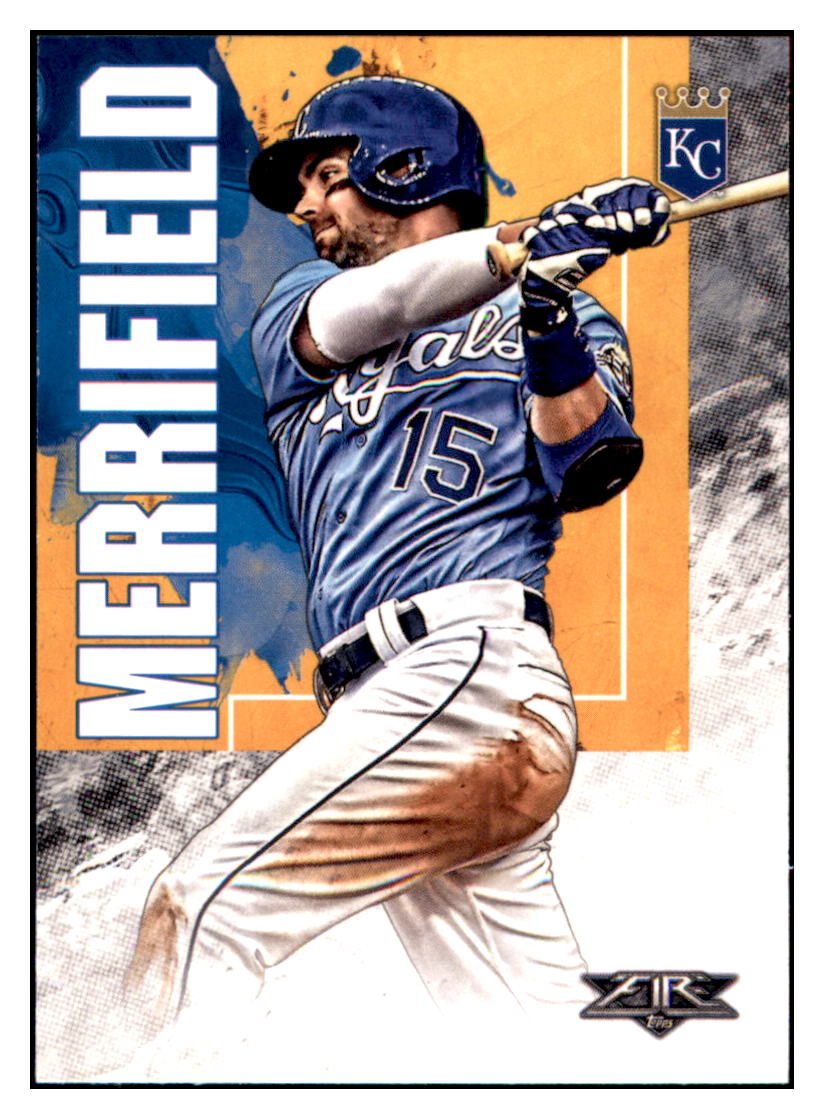 2019 Topps Fire Whit Merrifield  Kansas City Royals #105 Baseball card   M32P1 simple Xclusive Collectibles
