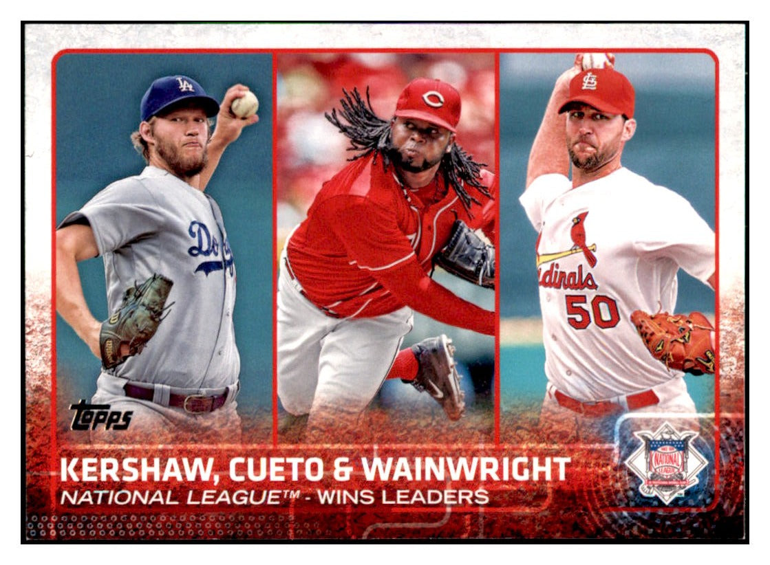 2015 Topps National League Wins Leaders
  LL  Los Angeles Dodgers / Cincinnati
  Reds / St. Louis Cardinals #85 Baseball card  
  M32P1 simple Xclusive Collectibles   