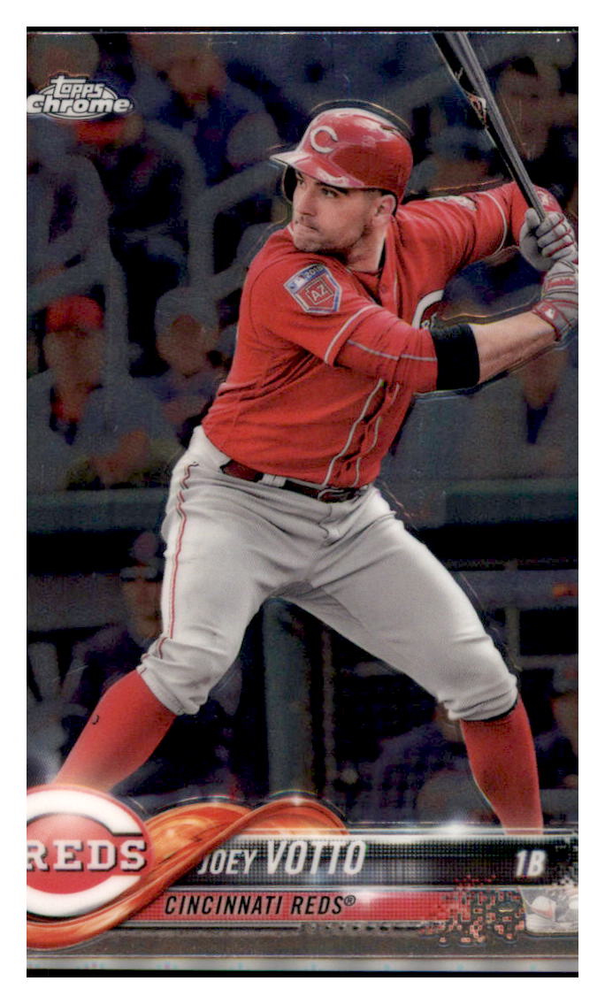 2018 Topps Chrome Joey Votto Cincinnati Reds #123 Baseball card M32P1_1a simple Xclusive Collectibles