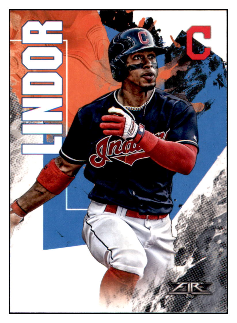 2019 Topps Fire Francisco Lindor Cleveland Indians #113 Baseball card M32P1 simple Xclusive Collectibles