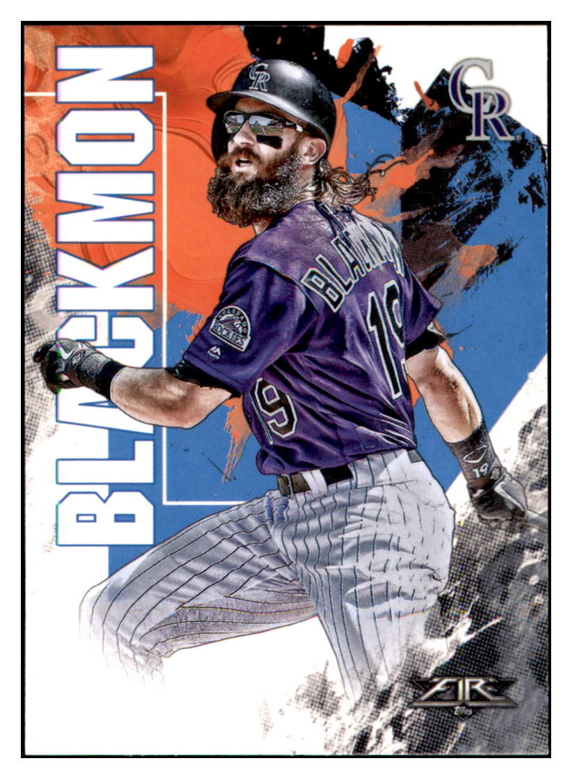 2019 Topps Fire Charlie Blackmon Colorado Rockies #106 Baseball card M32P1 simple Xclusive Collectibles