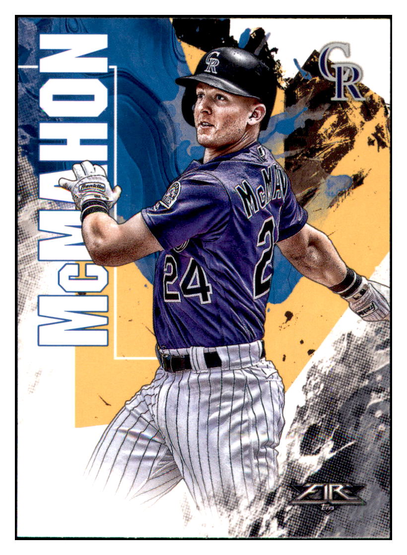 2019 Topps Fire Ryan McMahon Colorado Rockies #174 Baseball card M32P1 simple Xclusive Collectibles