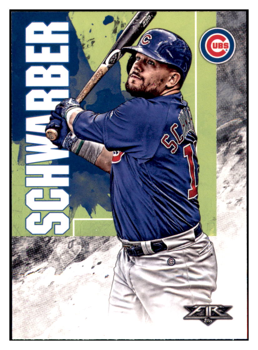 2019 Topps Fire Kyle Schwarber Chicago Cubs #64 Baseball card M32P1_1a simple Xclusive Collectibles