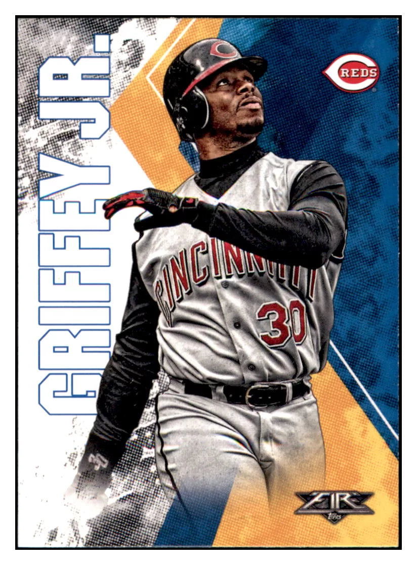 2019 Topps Fire Ken Griffey Jr. Cincinnati Reds #38 Baseball card M32P1 simple Xclusive Collectibles