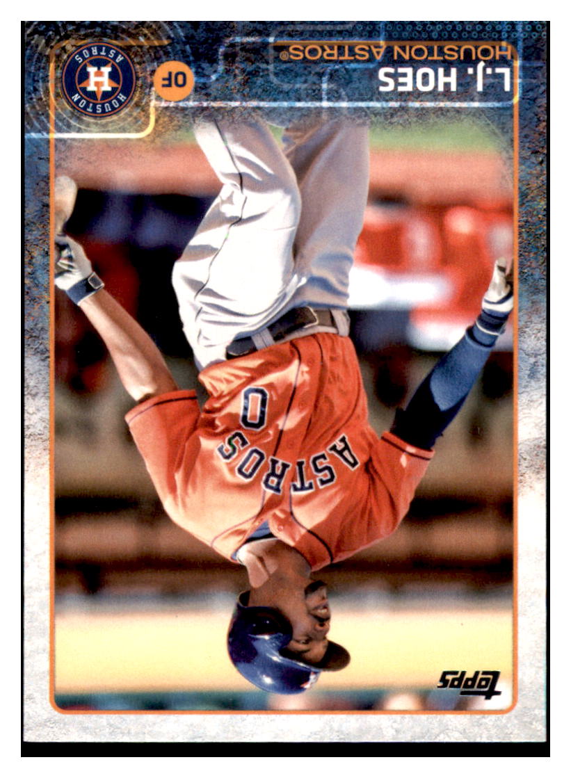 2015 Topps Houston Astros L.J. Hoes Houston Astros #HA14 Baseball card M32P1 simple Xclusive Collectibles