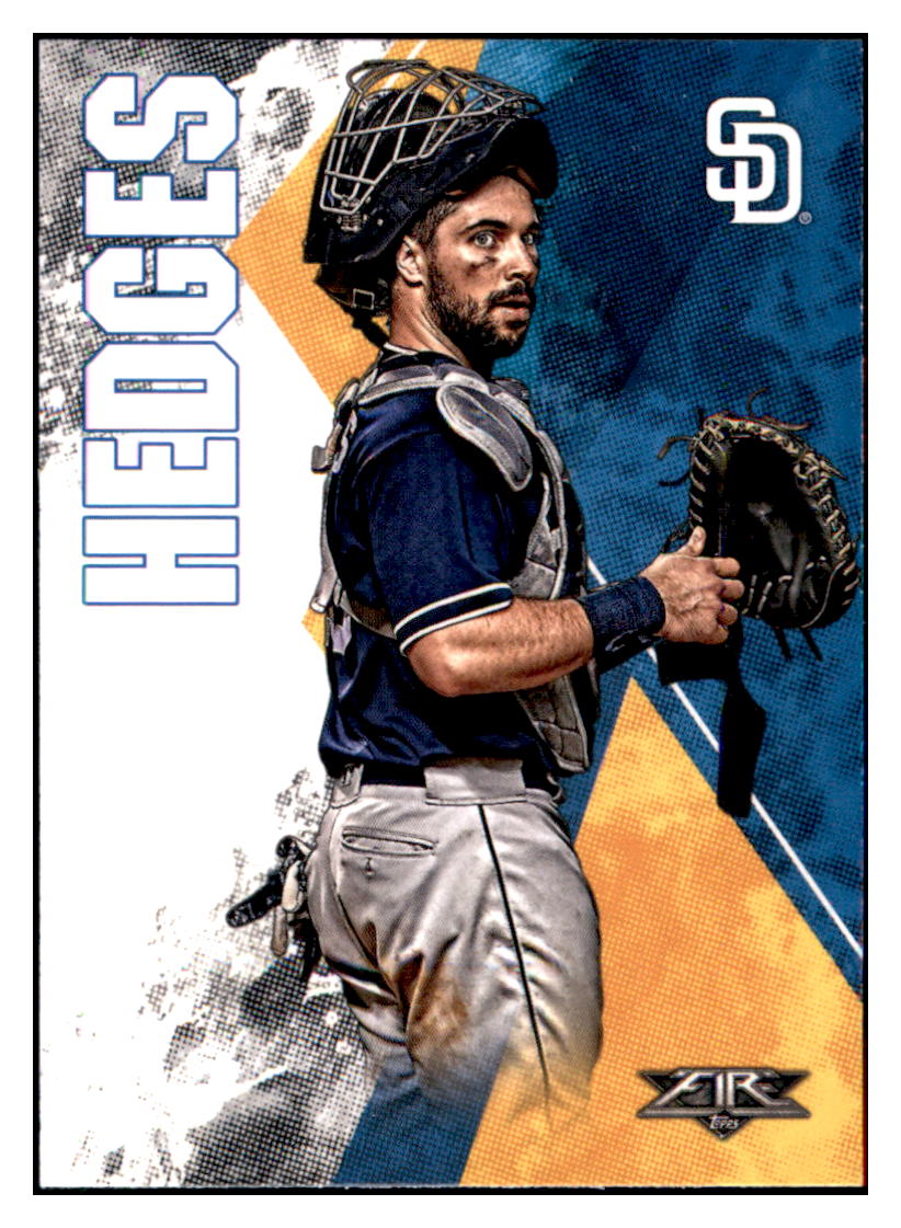 2019 Topps Fire Austin Hedges San Diego Padres #195 Baseball card M32P1_1a simple Xclusive Collectibles