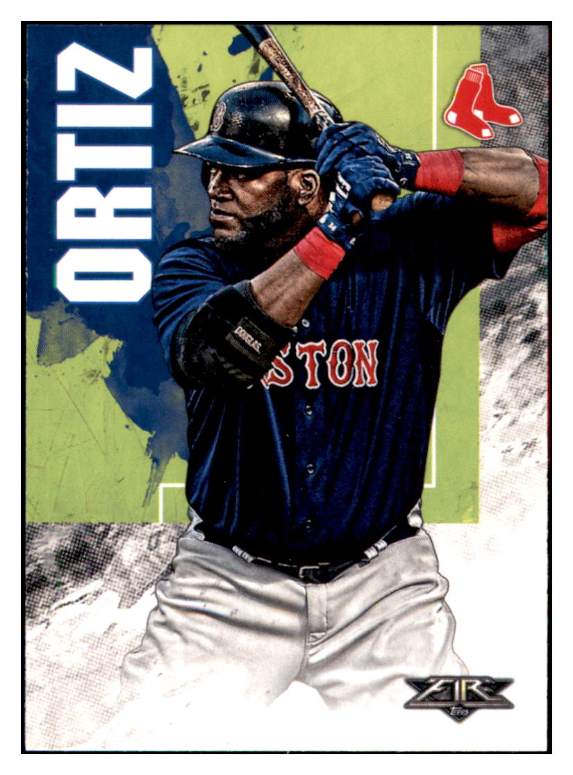 2019 Topps Fire David Ortiz Boston Red Sox #93 Baseball card M32P1_1a simple Xclusive Collectibles