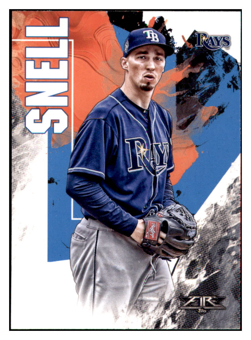 2019 Topps Fire Blake Snell Tampa Bay Rays #138 Baseball card M32P1_1a simple Xclusive Collectibles