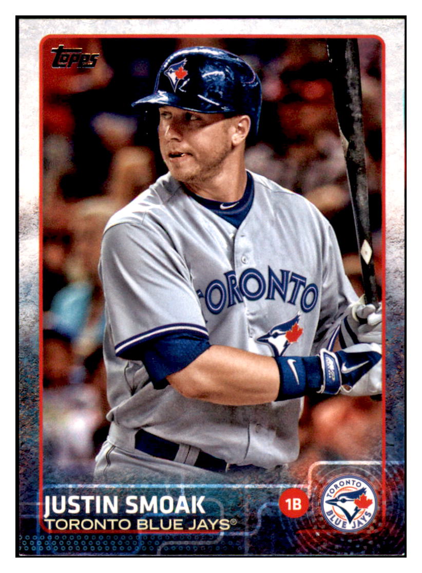 2015 Topps Justin Smoak Toronto Blue Jays #608 Baseball card M32P1 simple Xclusive Collectibles