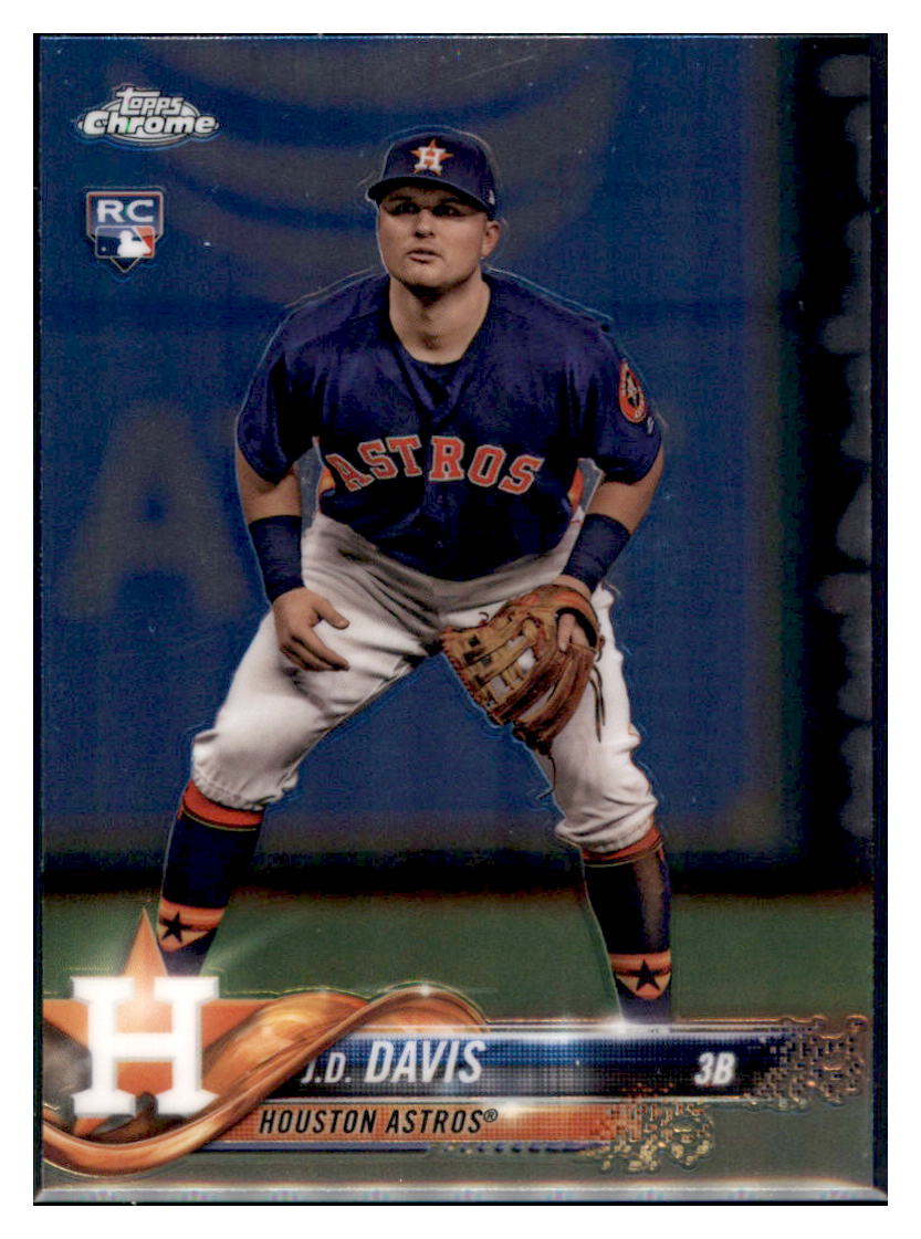 2018 Topps Chrome J.D. Davis Houston Astros #177 Baseball card M32P2 simple Xclusive Collectibles