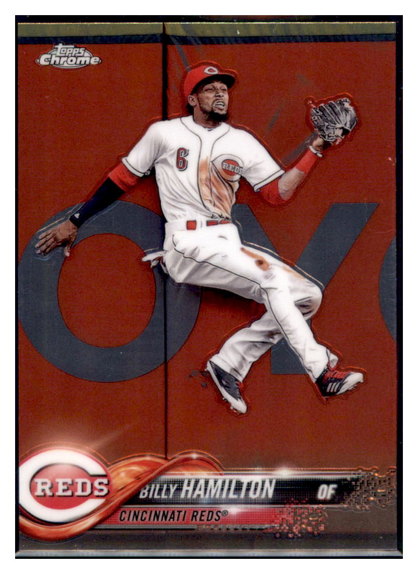 2018 Topps Chrome Billy Hamilton Cincinnati Reds #15 Baseball card M32P2 simple Xclusive Collectibles