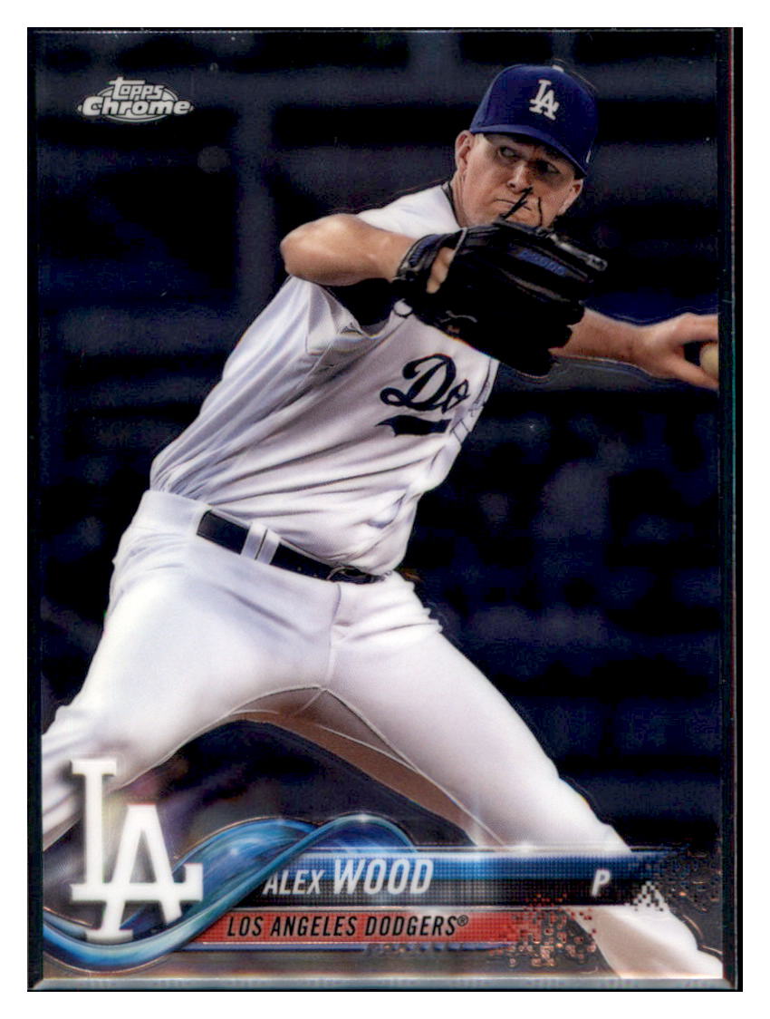 2018 Topps Chrome Alex Wood Los Angeles Dodgers #39 Baseball card M32P2 simple Xclusive Collectibles
