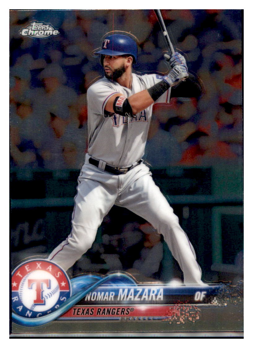 2018 Topps Chrome Nomar Mazara Texas Rangers #178 Baseball card M32P2 simple Xclusive Collectibles