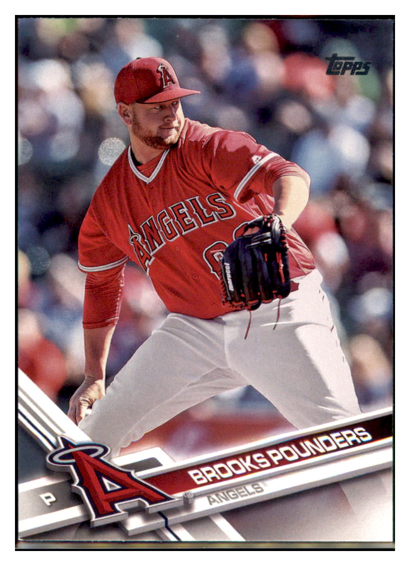 2017 Topps Update Brooks Pounders Los Angeles Angels #US129 Baseball card M32P2 simple Xclusive Collectibles