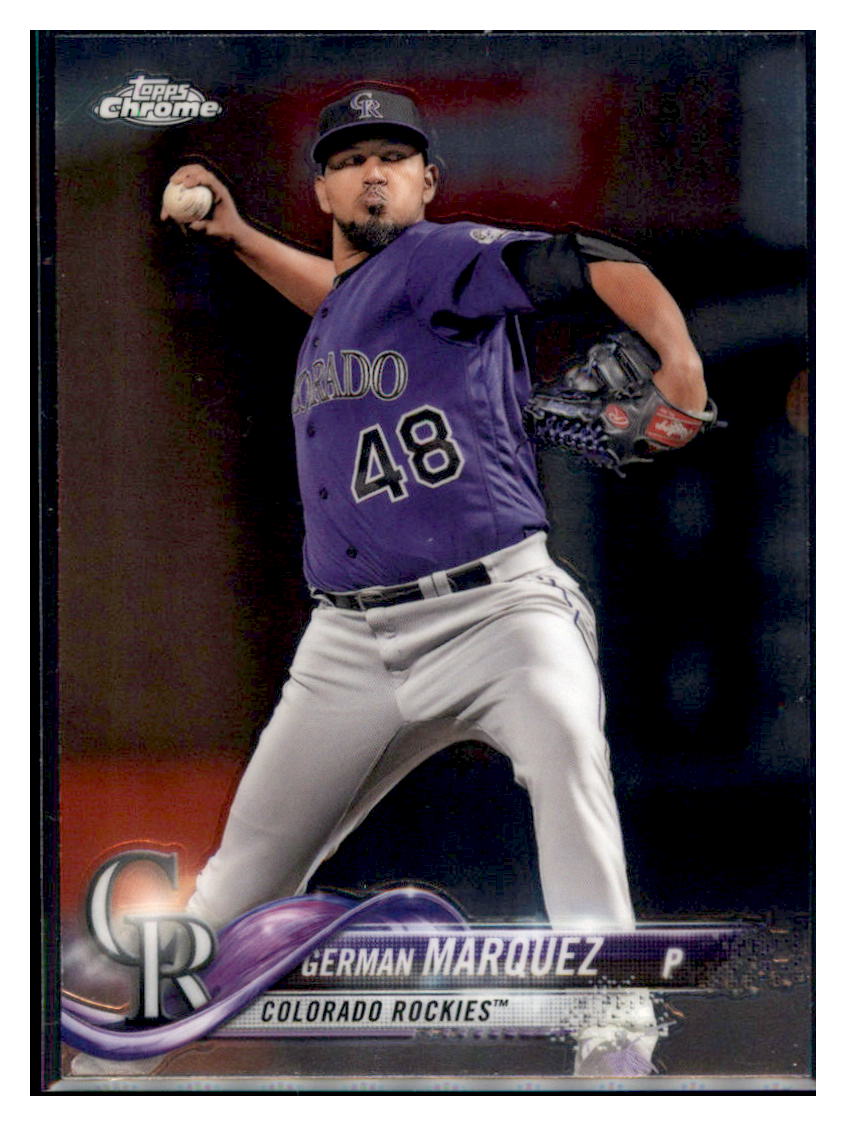 2018 Topps Chrome German Marquez Colorado Rockies #80 Baseball card M32P2 simple Xclusive Collectibles