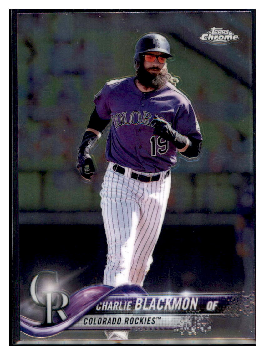 2018 Topps Chrome Charlie Blackmon Colorado Rockies #194 Baseball card M32P2 simple Xclusive Collectibles