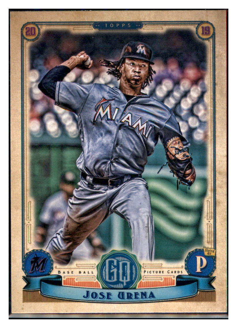 2019 Topps Gypsy Queen Jose Urena Miami Marlins #273 Baseball card M32P2 simple Xclusive Collectibles