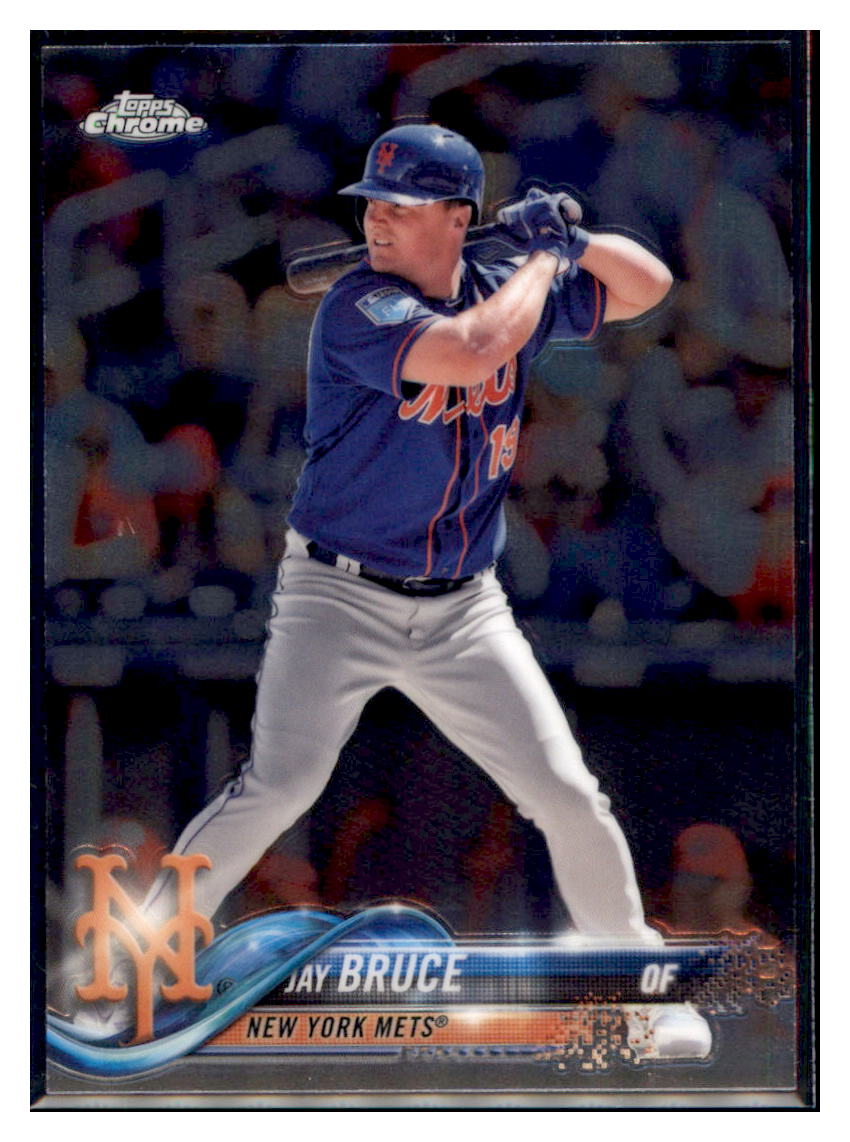 2018 Topps Chrome Jay Bruce New York Mets #172 Baseball card M32P2 simple Xclusive Collectibles