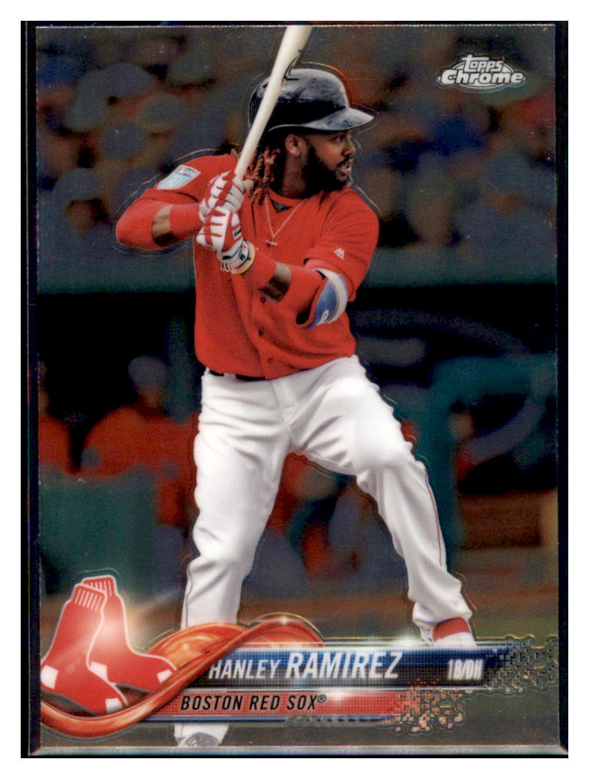 2018 Topps Chrome Hanley Ramirez Boston Red Sox #59 Baseball card M32P3 simple Xclusive Collectibles