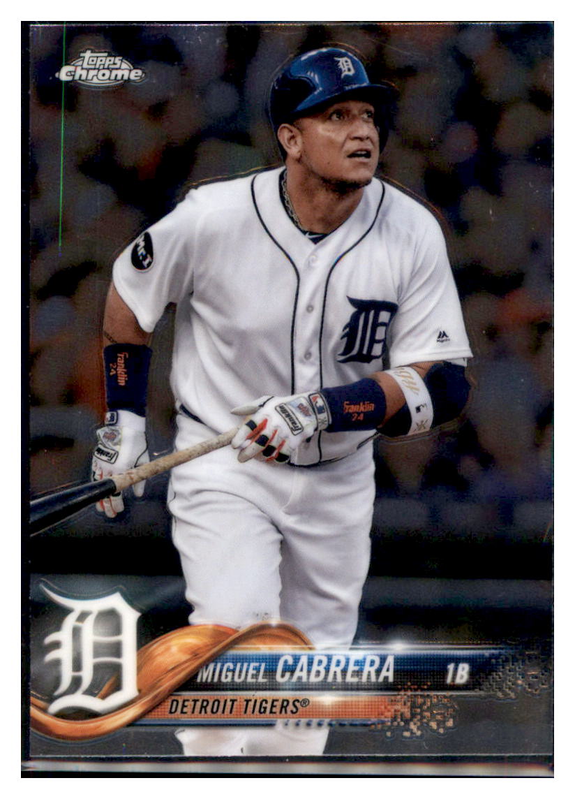 2018 Topps Chrome Miguel Cabrera Detroit Tigers #26 Baseball card M32P3 simple Xclusive Collectibles