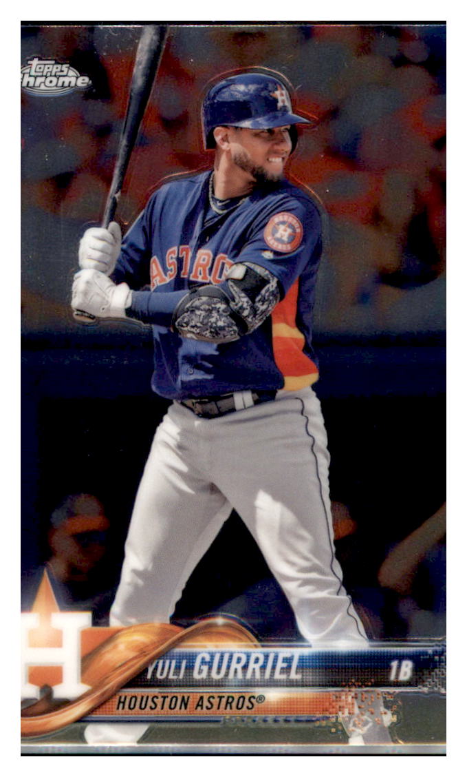 2018 Topps Chrome Yuli Gurriel Houston Astros #168 Baseball card M32P3 simple Xclusive Collectibles
