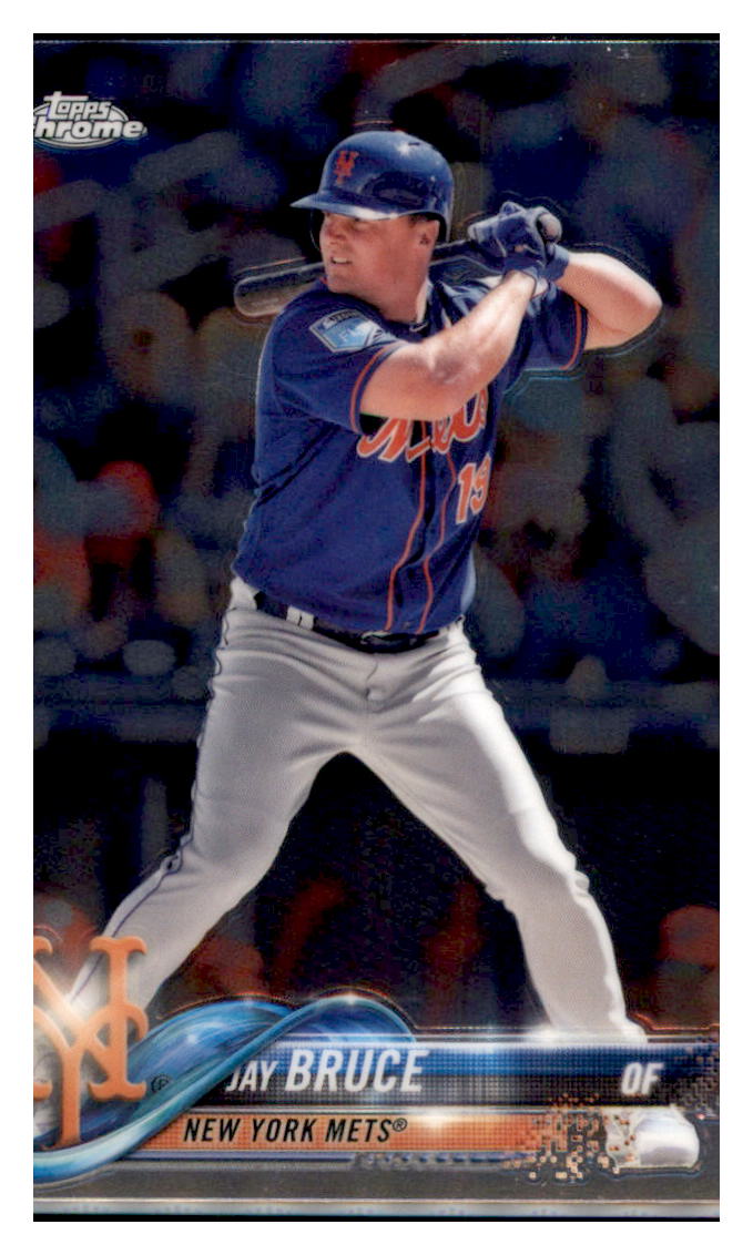 2018 Topps Chrome Jay Bruce New York Mets #172 Baseball card M32P3 simple Xclusive Collectibles