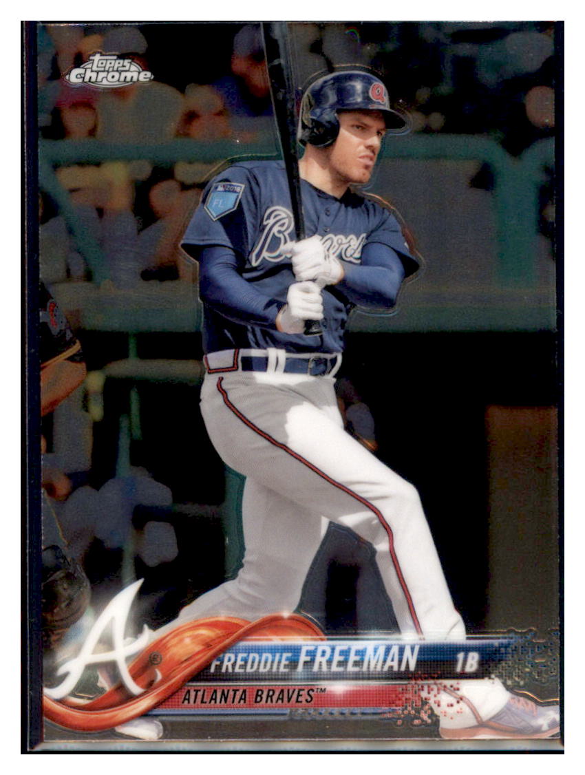 2018 Topps Chrome Freddie Freeman  Atlanta Braves #23 Baseball card   M32P3 simple Xclusive Collectibles