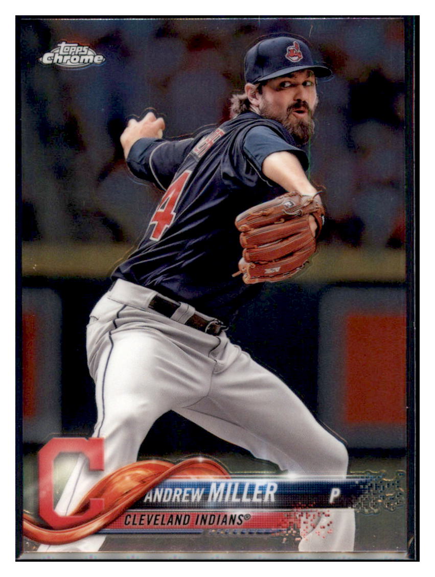 2018 Topps Chrome Andrew Miller  Cleveland Indians #117 Baseball card   M32P3 simple Xclusive Collectibles